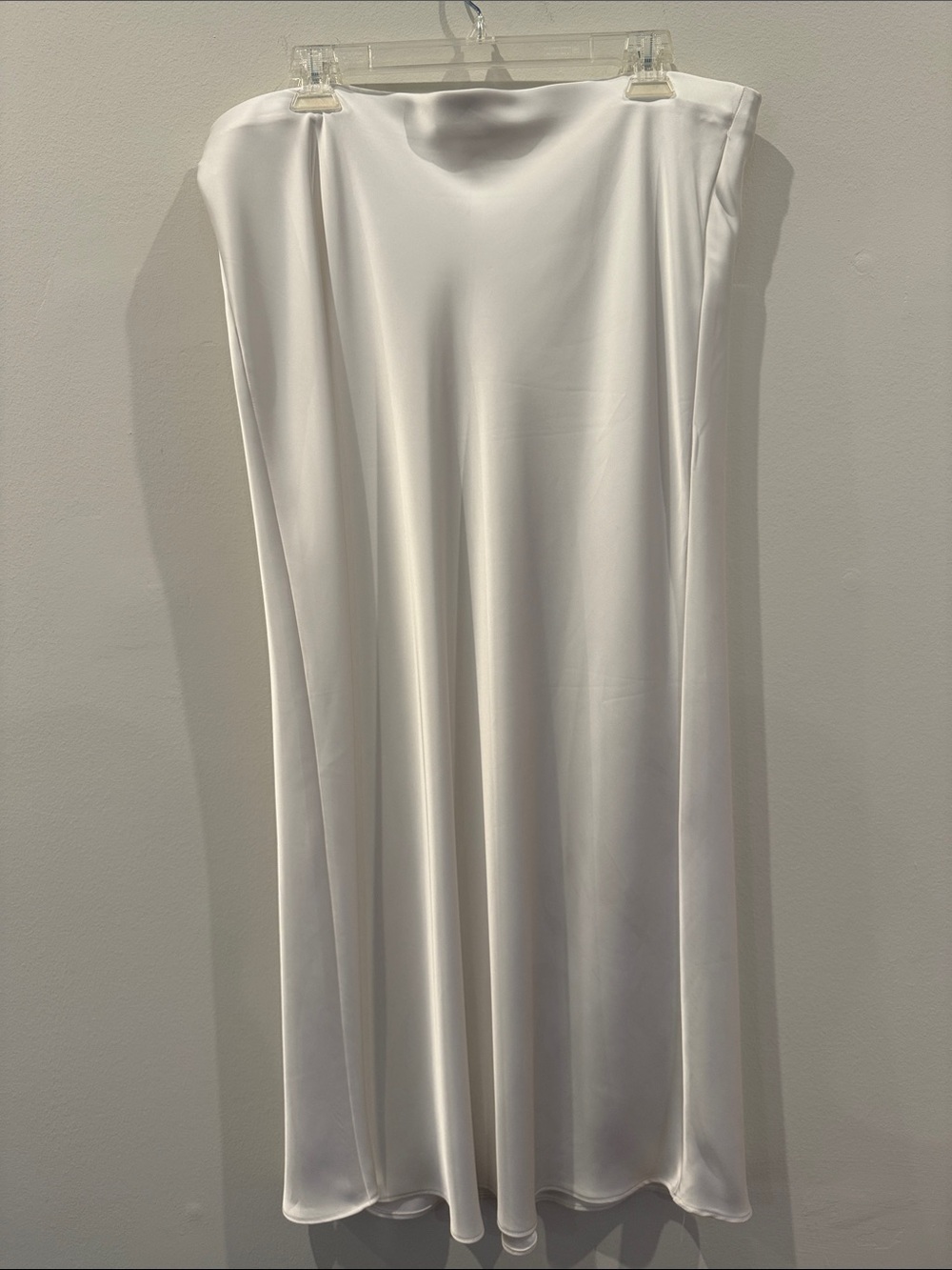 Zara White Satin Slip Skirt